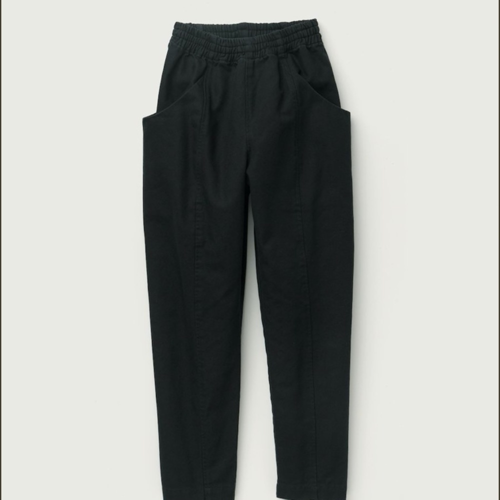 NWOT Elizabeth Suzann Clyde Work Pant in Cotton Canvas Black
